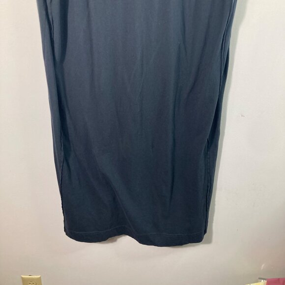 Womens Free People Beach Carta Tee Shirt Maxi Dress XS Pleat Detail Black XS Cot - Picture 6 of 10